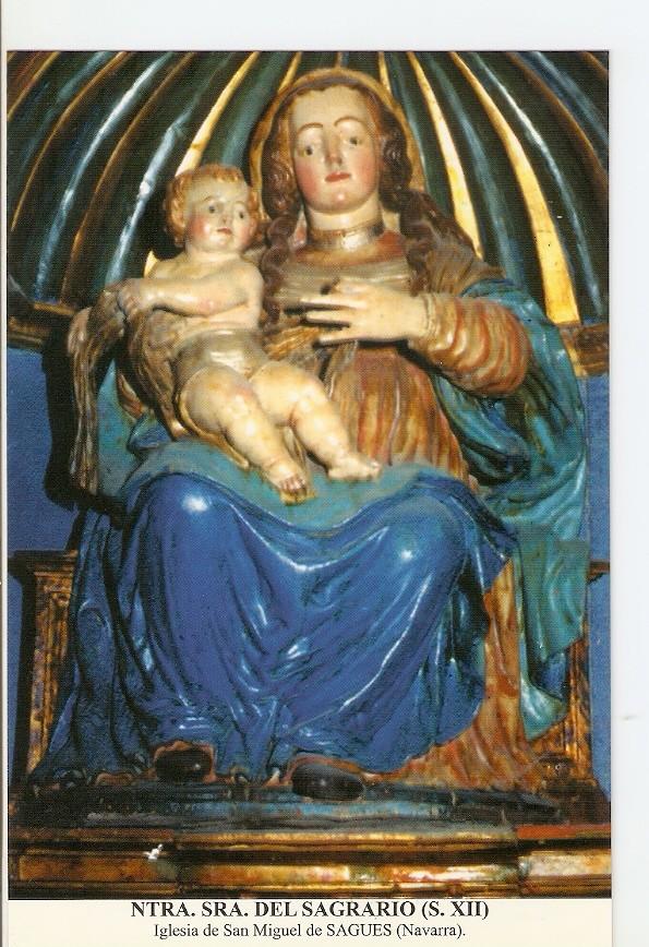 Postal 026683 : Ntra. Sra. Del Sagrario (s.XII), iglesia de San Miguel de Sagues (Navarra)