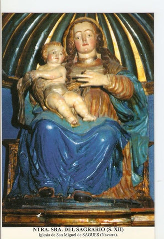 Postal 026683 : Ntra. Sra. Del Sagrario (s.XII), iglesia de San Miguel de Sagues (Navarra)
