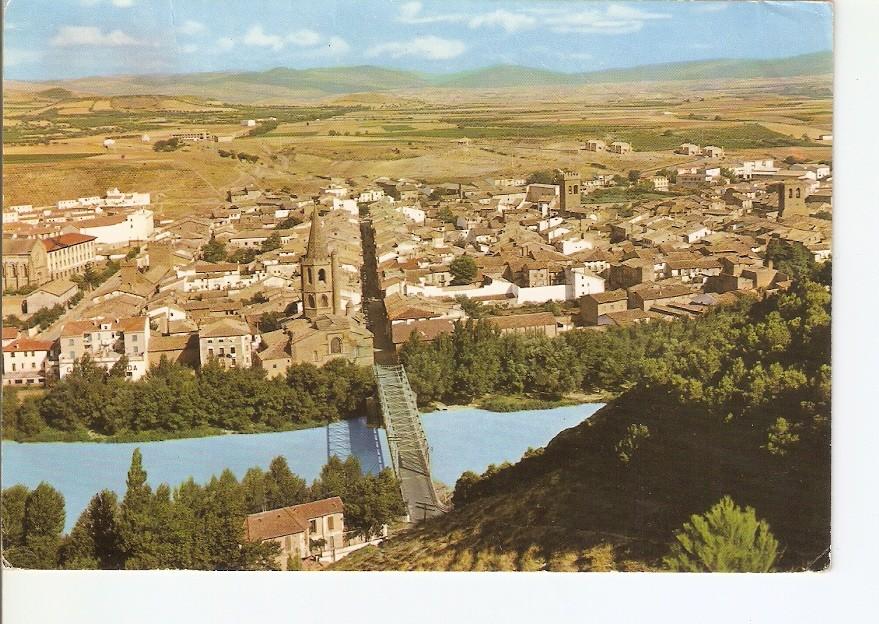 Postal 024799 : Sanguesa (Navarra) vista general y rio Aragon