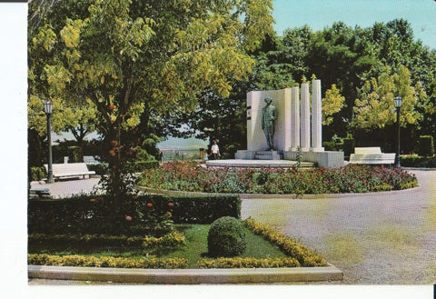 Postal 016996: PAMPLONA Navarra - Jardines de la Media Luna y Monumento a Sarasate