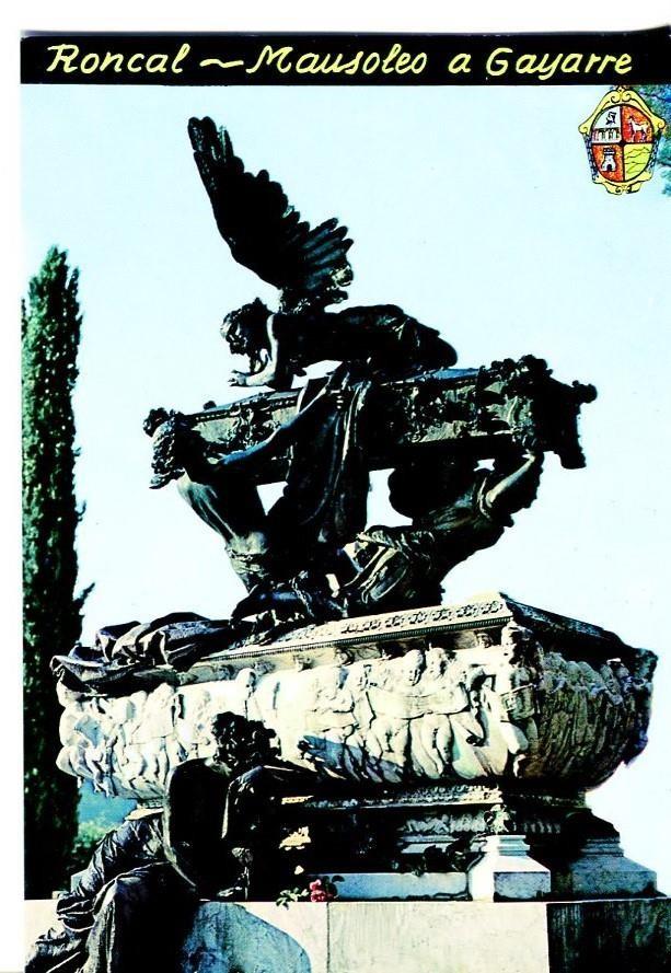 Postal 16331: Roncal - Mausoleo a Gayarre hecho por Benlliure- Navarra