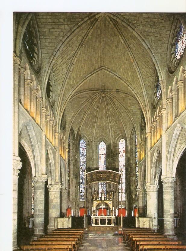Postal 041591 : Roncesvalles (Navarra). Colegiata (s. XIII). Interior