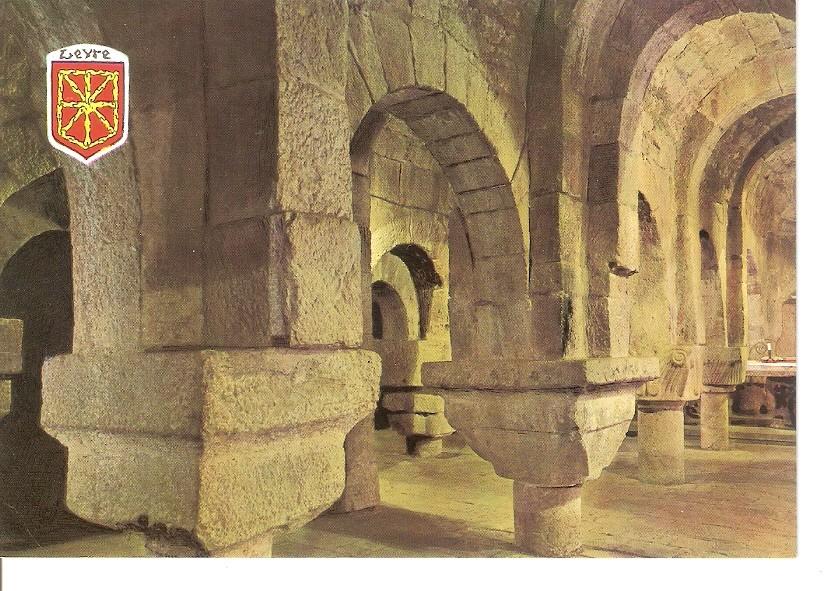 Postal 041966 : Monasterio de Leyre (Navarra). Cripta Carolingia Siglo IX