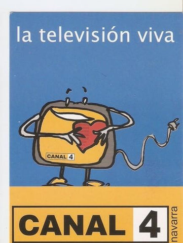 Postal 047564 : La television viva. Canal 4 - Navarra
