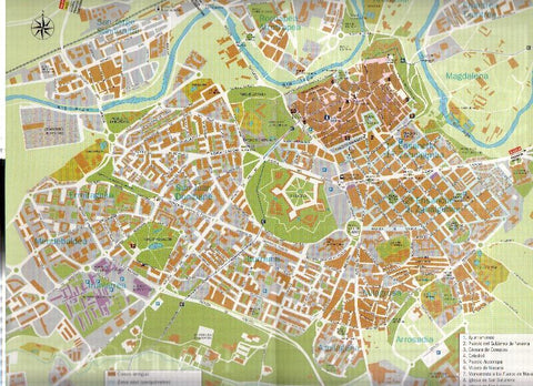 Diptico Turistico: PAMPLONA - Plano de la ciudad (Navarra 1999)