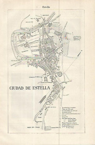 LAMINA ESPASA 16368: Plano de Estella Navarra
