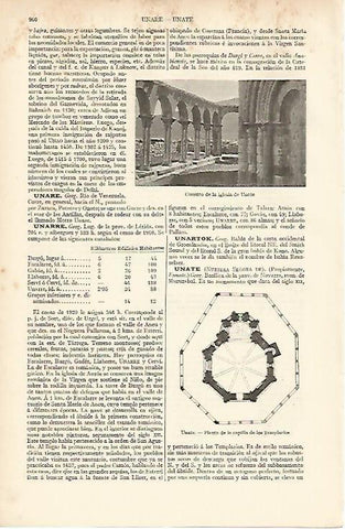 LAMINA ESPASA 12123: Claustro de la iglesia de Unate Navarra