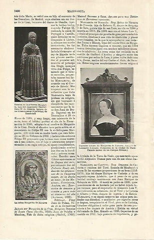 LAMINA ESPASA 18762: Margarita de Austria y Margarita de Navarra