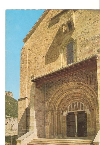 Postal 021057 : Puerta dela Iglesia de Leyre, Navarra - Yesa