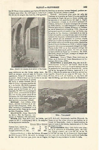 LAMINA ESPASA 21370: Iglesia de San Pedro en Olite Navarra