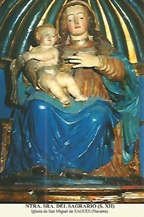 Postal 53782: NUESTRA SEÑORA DEL SAGRARIO. Sagues Navarra