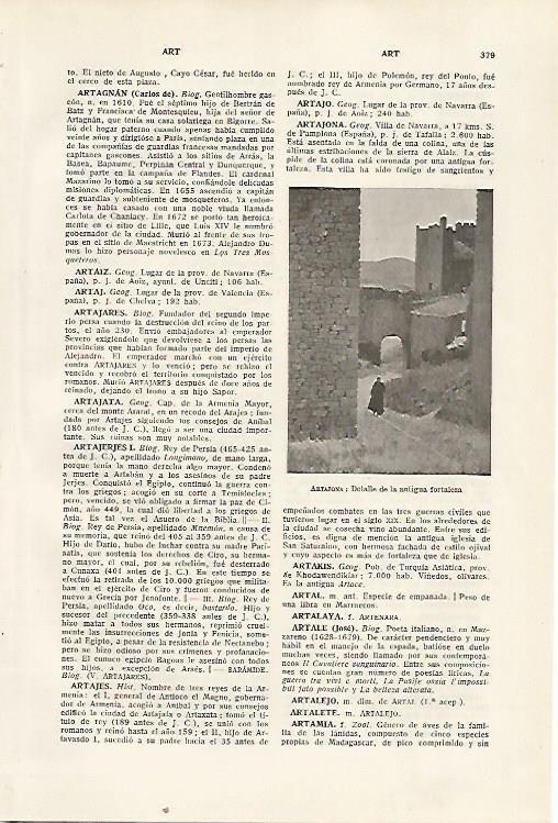 LAMINA SALVAT 80335: Fortaleza de Artajona (Navarra)