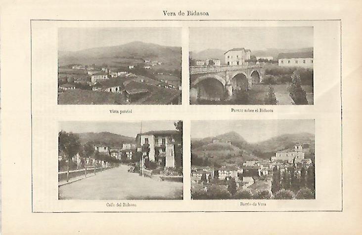 LAMINA ESPASA 6052: Vistas de Vera de Bidasoa Navarra