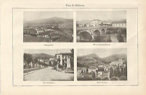 LAMINA ESPASA 6052: Vistas de Vera de Bidasoa Navarra