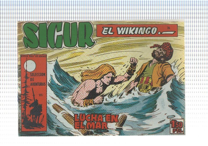 Facsimil: Sigur el Vikingo de Jose Ortiz numero 26: Lucha en el mar