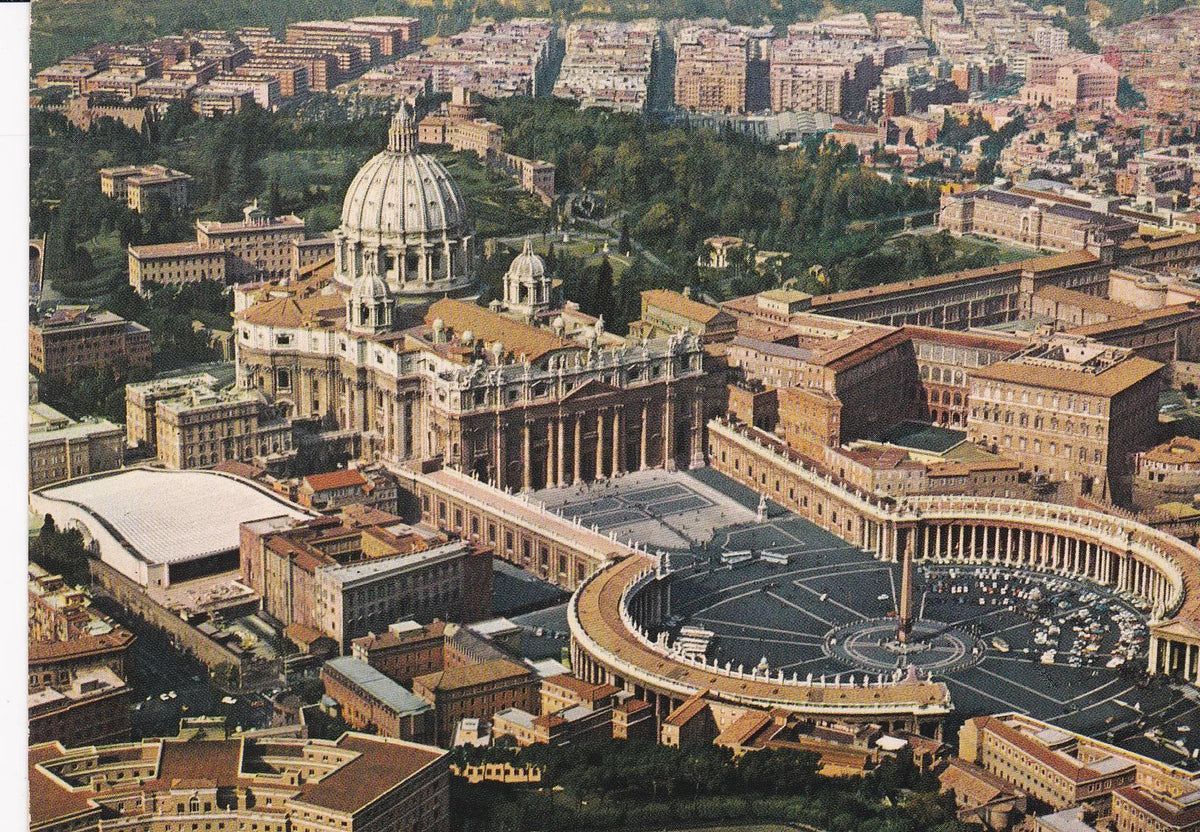 POSTAL B8621: CIUDAD DEL VATICANO: PLAZA Y BASILICA