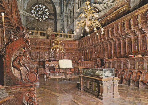 POSTAL B8649: BURGOS: CORO DE LA CATEDRAL