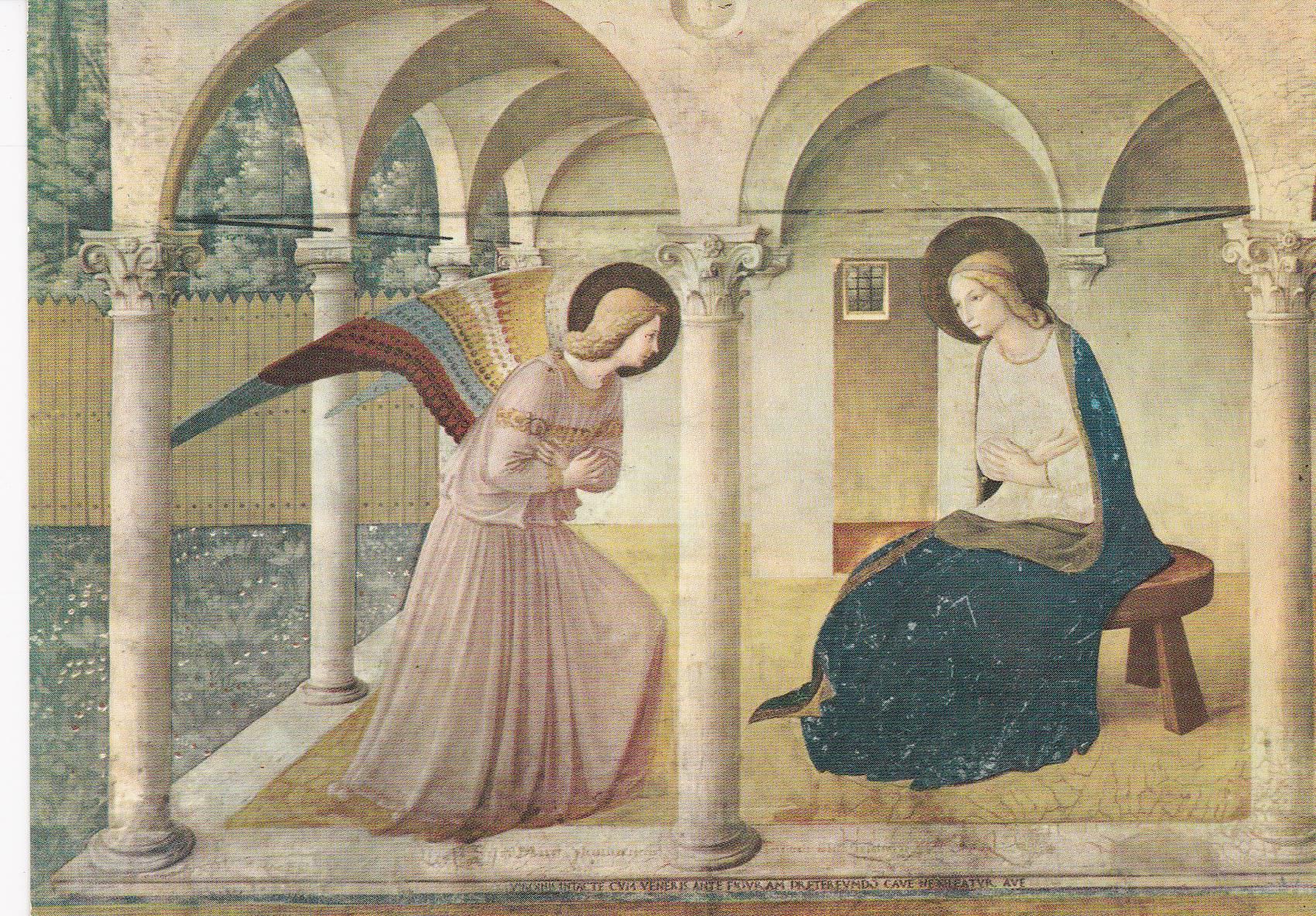 POSTAL B8664: FRA ANGELICO: LA ANUNCIACION