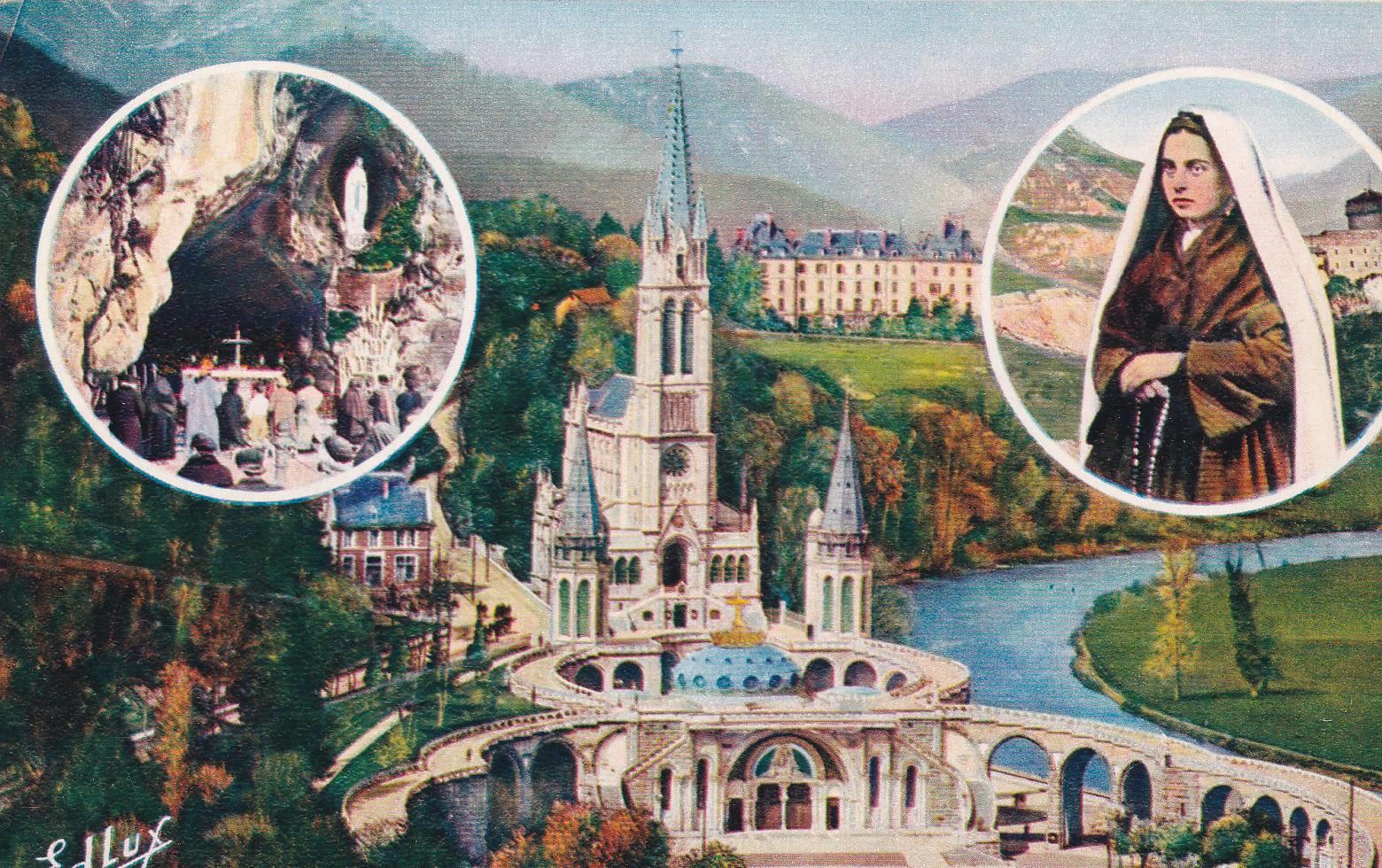 POSTAL B8687: LOURDES: LA BASILICA