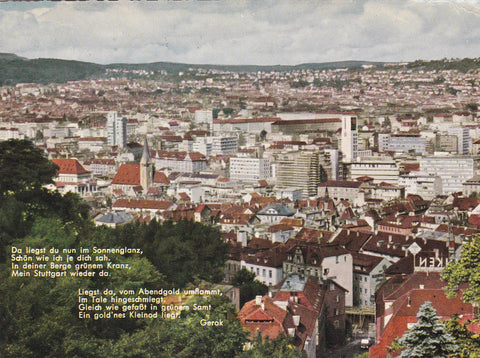 POSTAL B8713: STUTTGART: VISTA AEREA