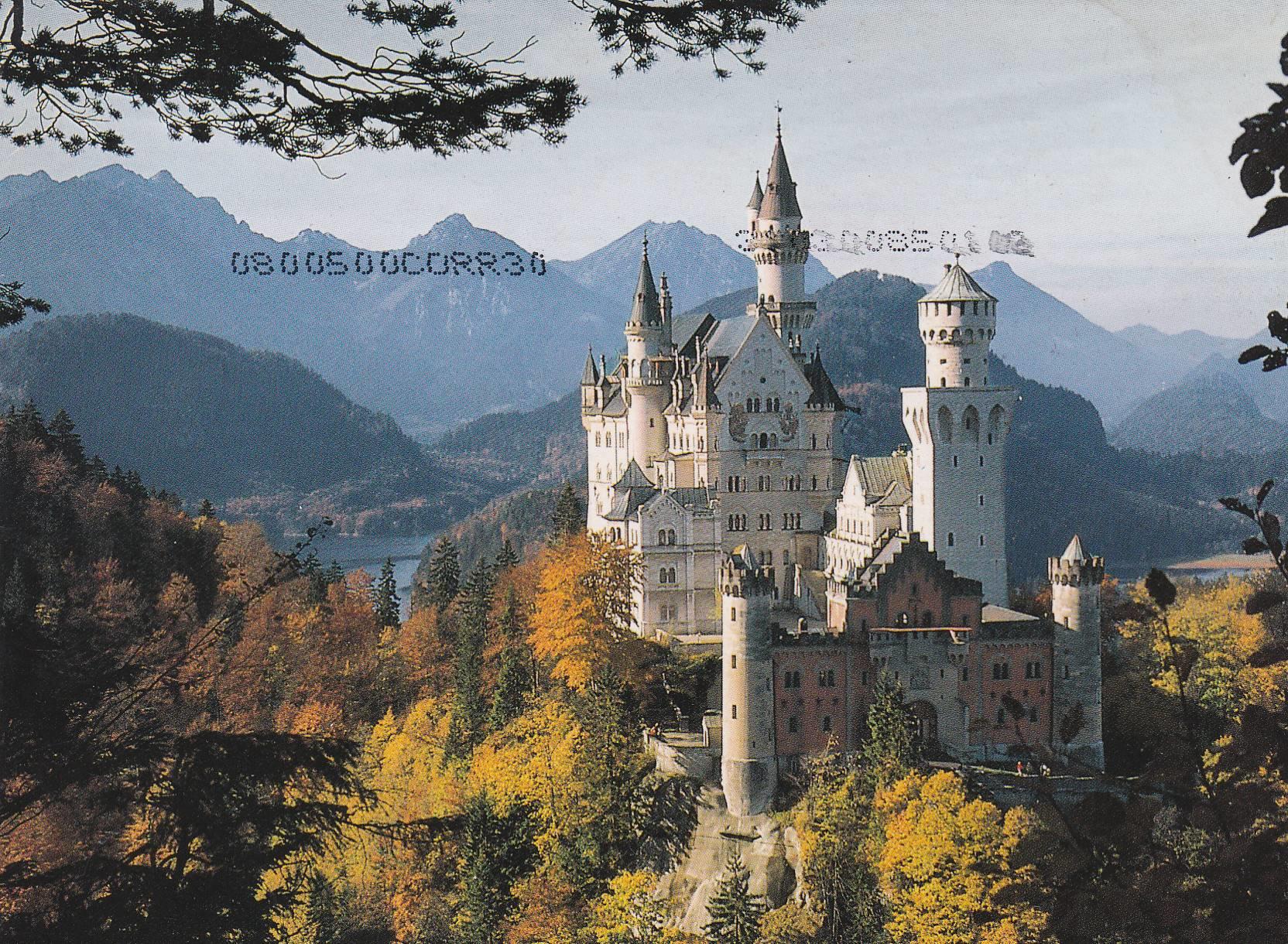 POSTAL B8721: SCHWANGAU: CASTILLO NEUSCHWANSTEIN