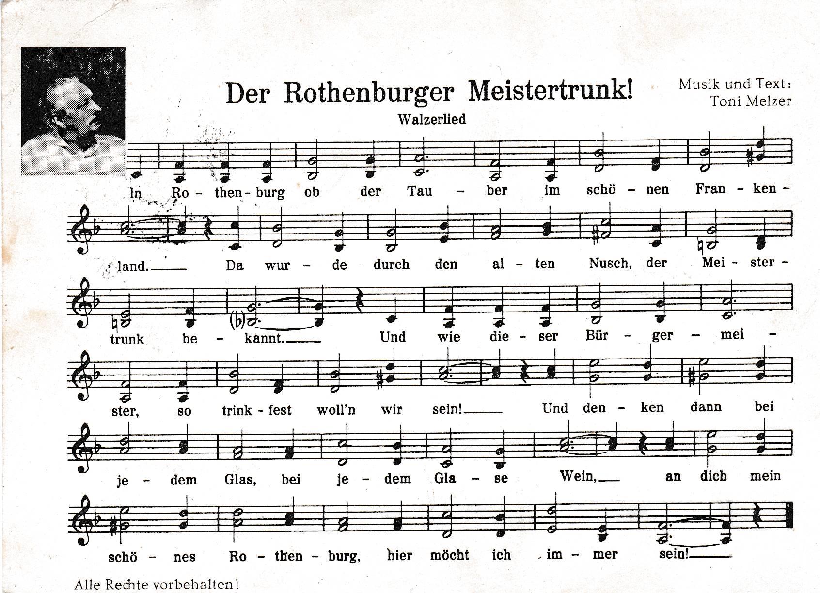 POSTAL B8722: POSTAL MELODIA DE ROTHENBURGER