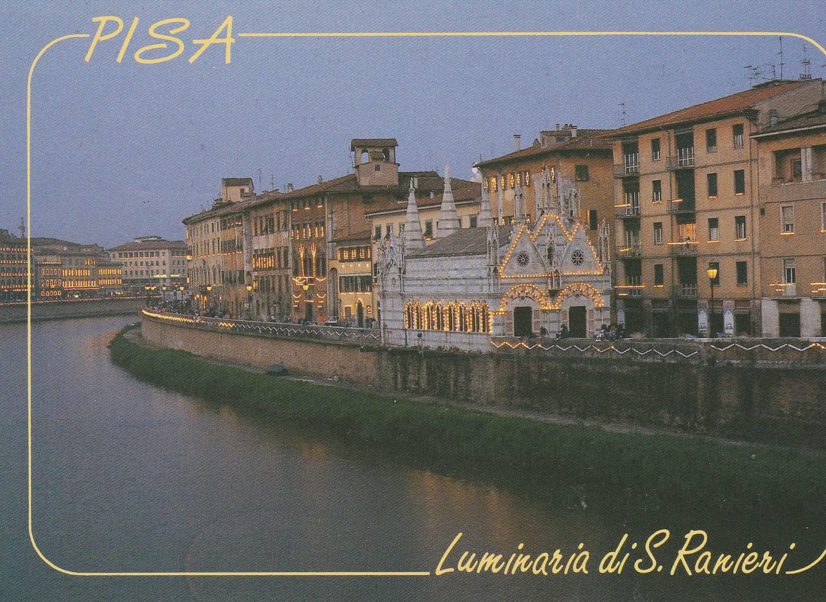 POSTAL B8742: PISA: ILUMINACIONES DE ST RANIERI