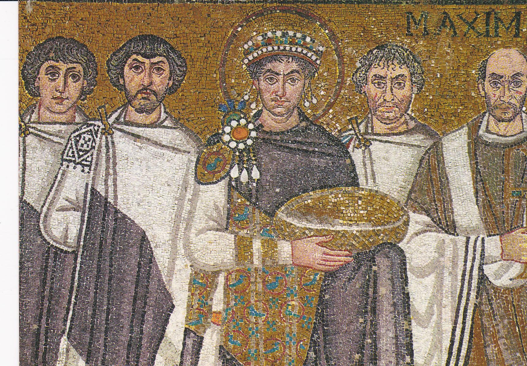 POSTAL B8744: RAVENA: MOSAICO EMPERADOR GIUSTINIANO
