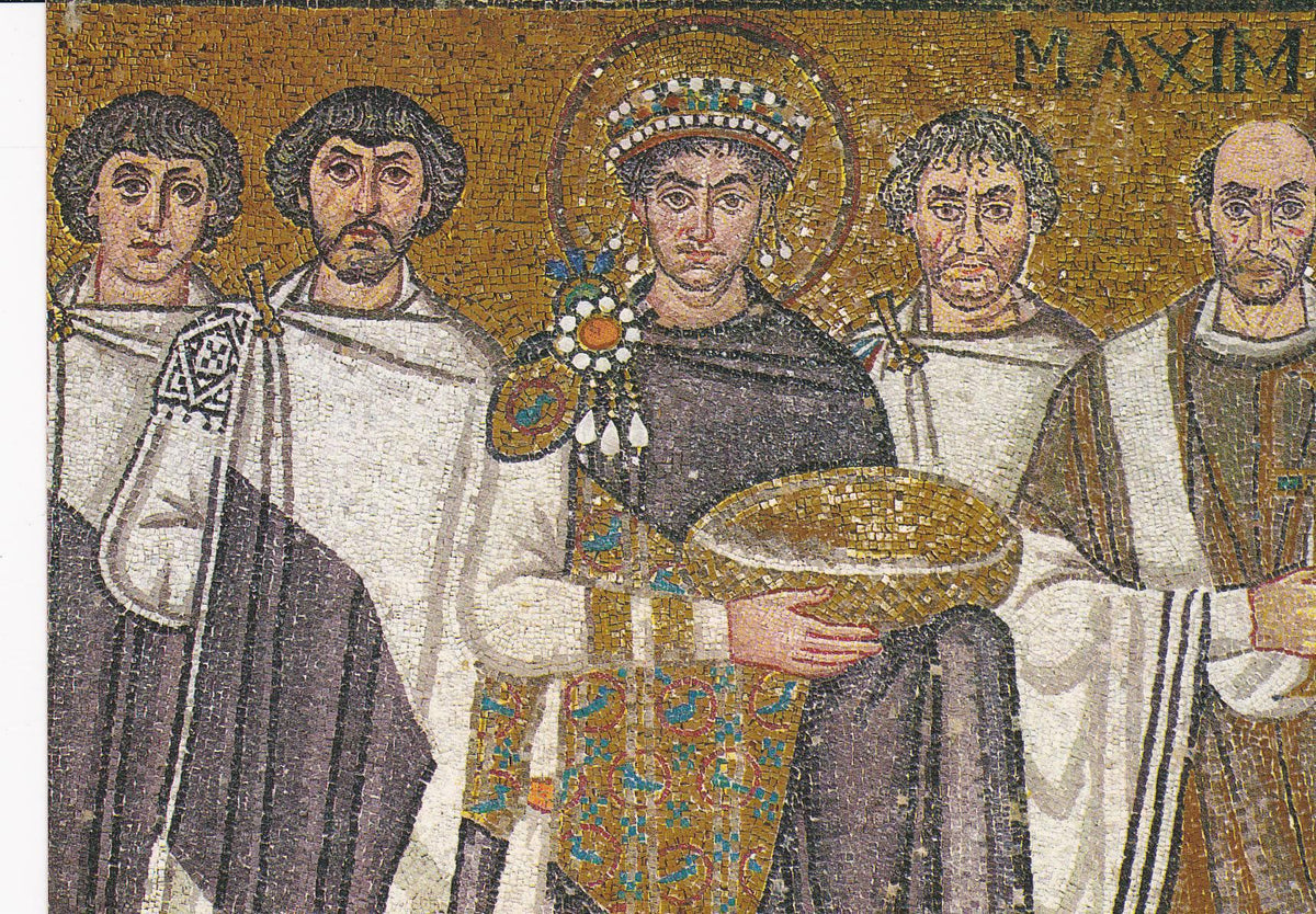 POSTAL B8744: RAVENA: MOSAICO EMPERADOR GIUSTINIANO