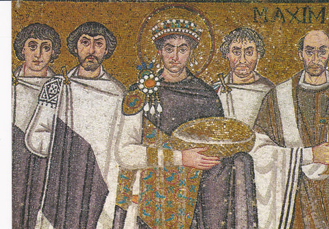 POSTAL B8744: RAVENA: MOSAICO EMPERADOR GIUSTINIANO