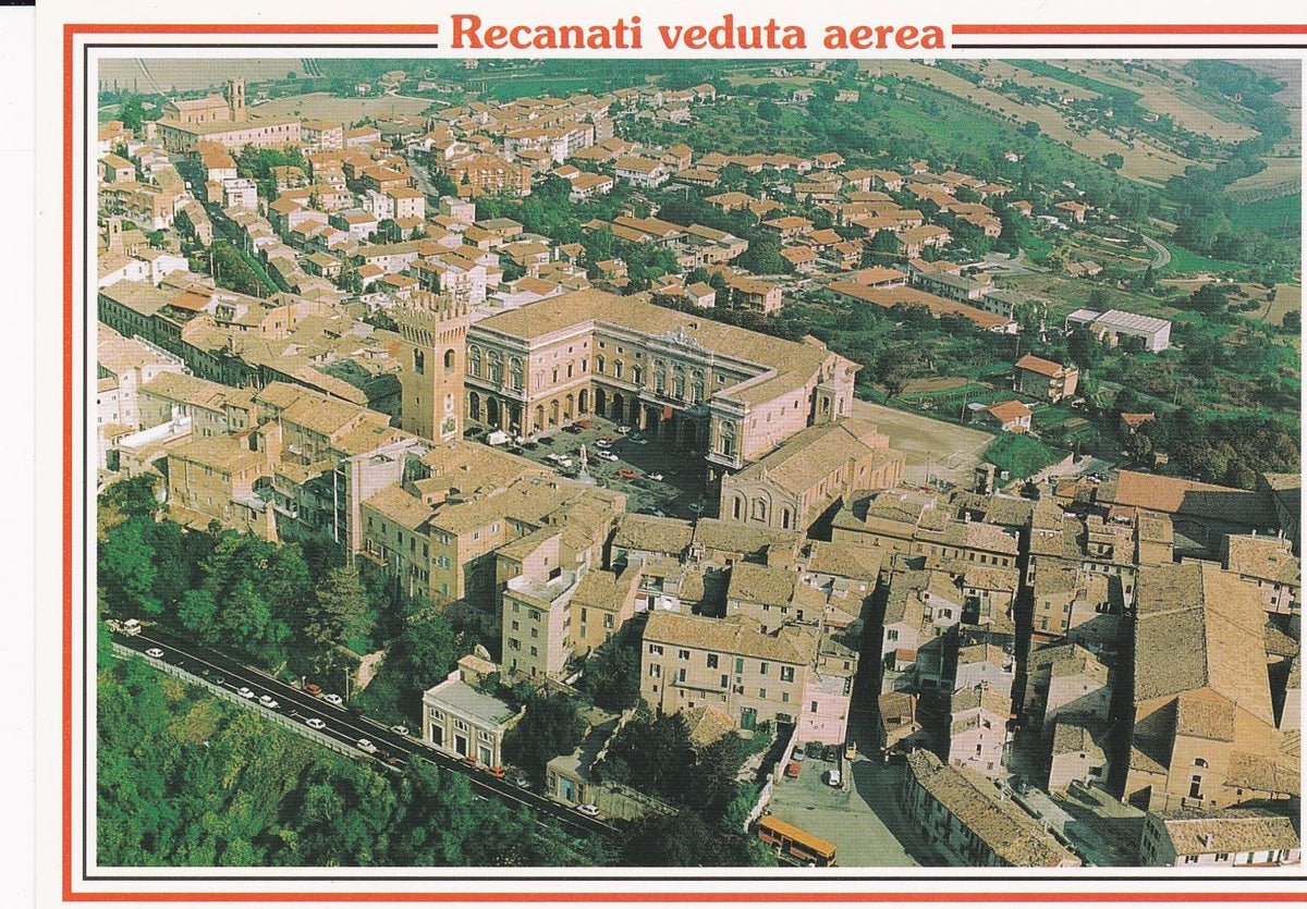 POSTAL B8748: RECANATI: VISTA AEREA