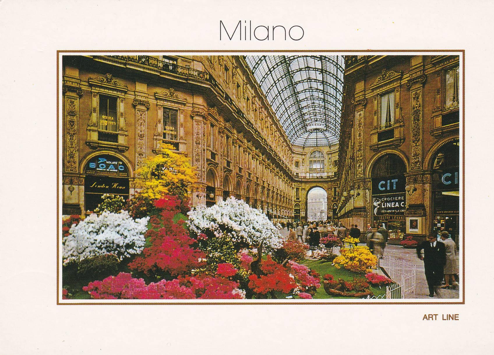 POSTAL B8764: MILAN: GALERIA VITTORIO EMMANUELE