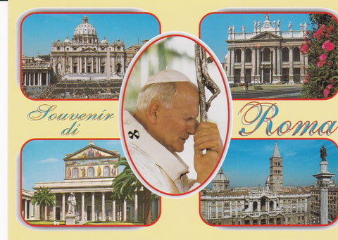 POSTAL B8780: TRIBUTO ROMA: JUAN PABLO II