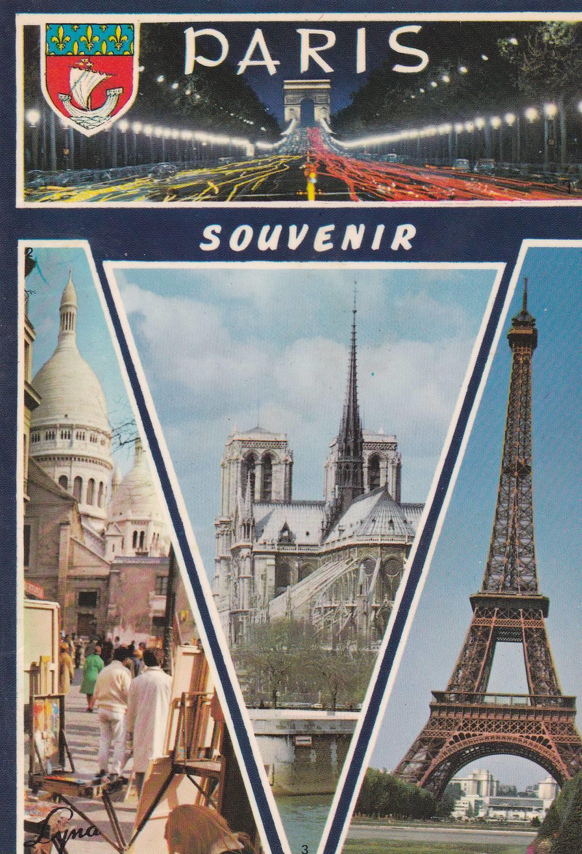 POSTAL B8890: PARIS: DIVERSOS ASPECTOS