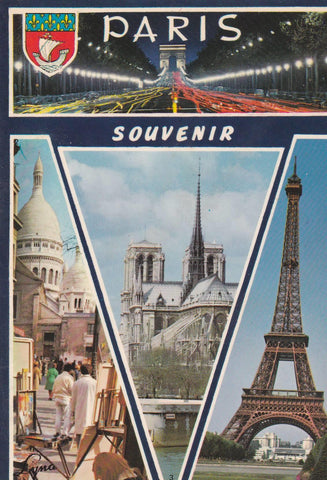 POSTAL B8890: PARIS: DIVERSOS ASPECTOS
