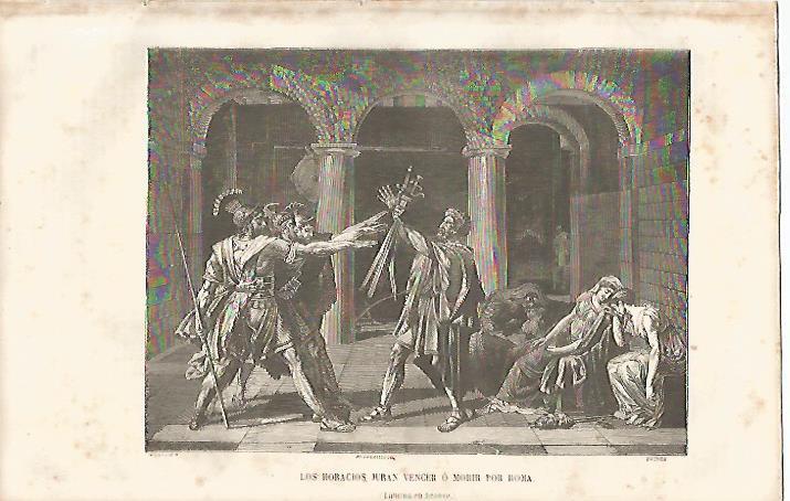 LAMINA 11555: Los horacios juran vencer o morir por Roma