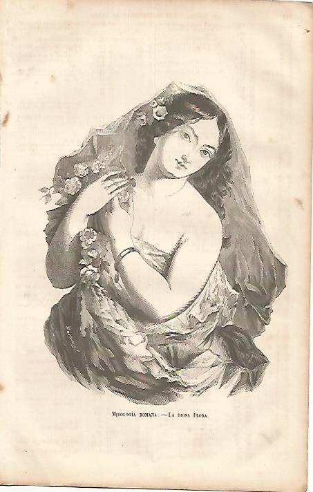 LAMINA 11556: La diosa romana Flora