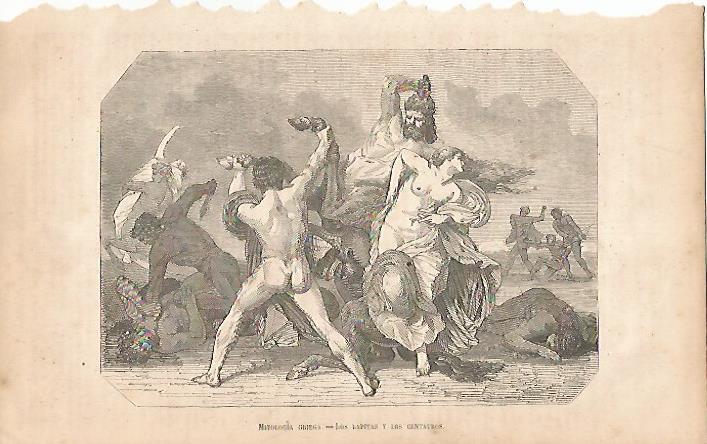 LAMINA 11561: Los lapitas y los centauros
