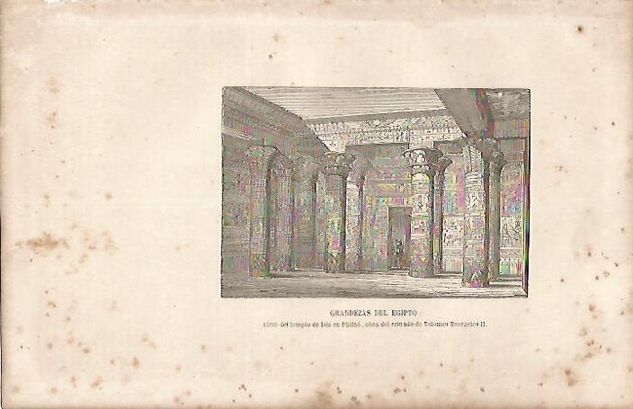 LAMINA 11567: Atrio del templo de Isis en Philae
