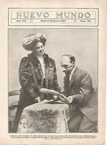 LAMINA 11596: Jacinto Benavente y Matilde Moreno