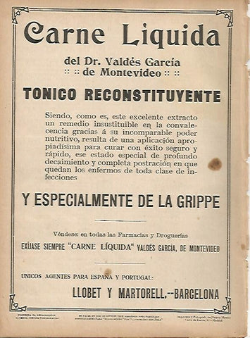 LAMINA 11607: Publicidad de Carne Liquida del Dr. Valdes Garcia 