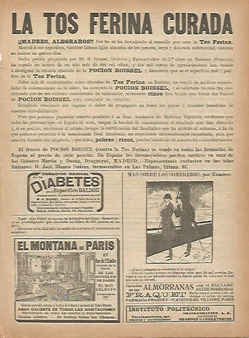LAMINA 11623: Publicidad de La Tos Ferina Curada