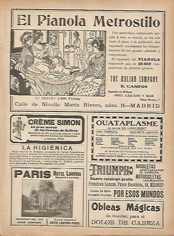 LAMINA 11625: Publicidad de El Pianola Metrostilo