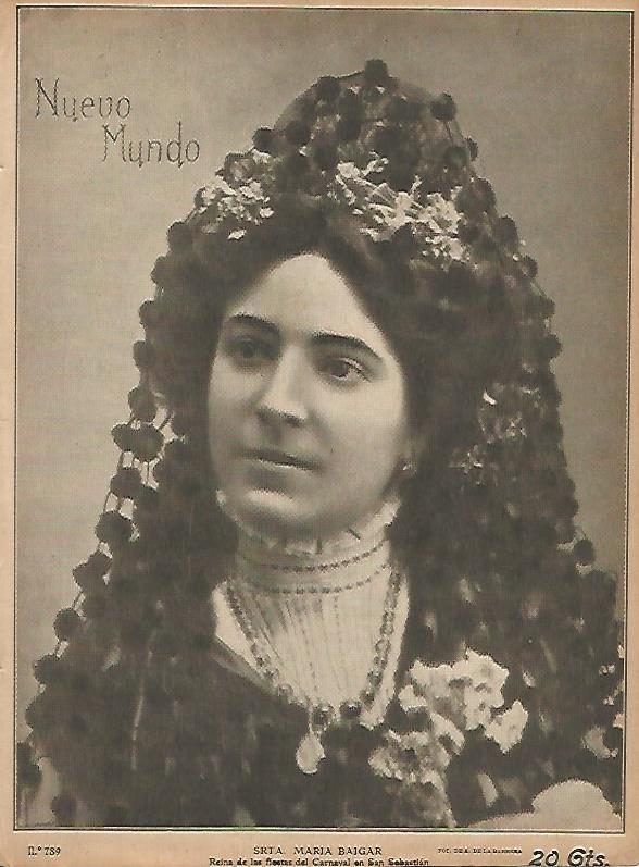 LAMINA 11626: Maria Baigar reina del Carnaval de San Sebastian