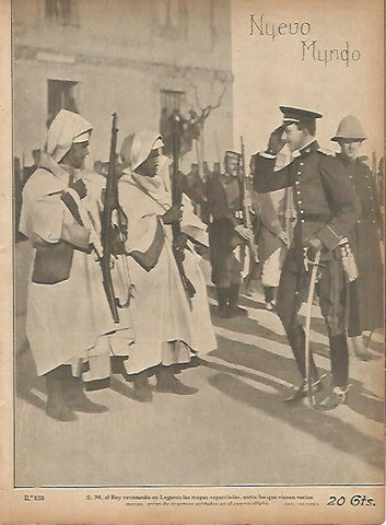 LAMINA 11643: Alfonso XIII con las tropas en Leganes