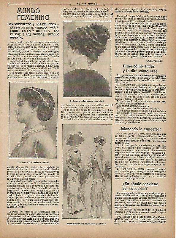LAMINA 11647: Mundo femenino sombreros y peinados