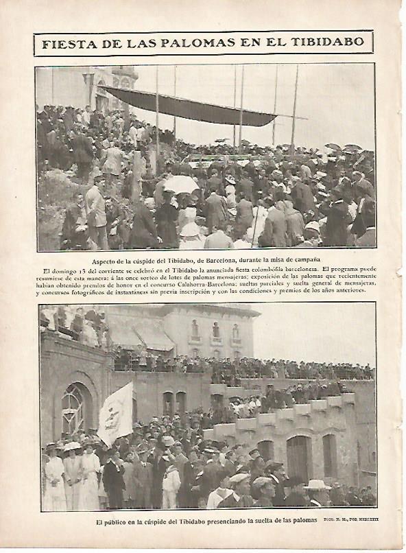 LAMINA 11665: Fiesta de las Palomas en el Tibidabo