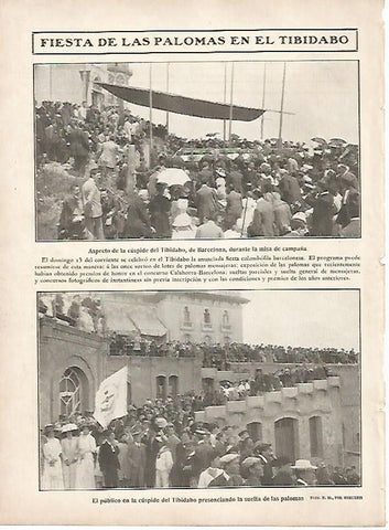 LAMINA 11665: Fiesta de las Palomas en el Tibidabo