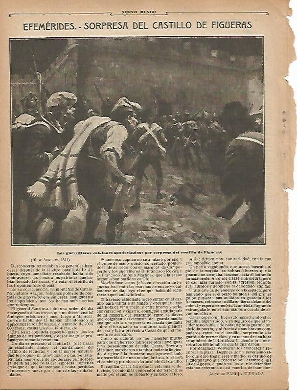 LAMINA 11677: Efemerides Sorpresa del Castillo de Figueres