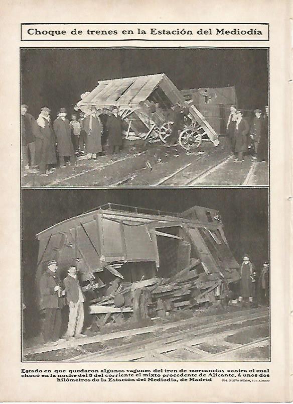 LAMINA 11698: Choque de trenes en la estacion del Mediodia